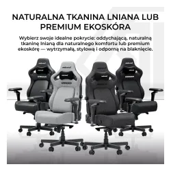 Fotel Anda Seat Kaiser 4 V2 XL Gamingowy do 150kg Tkanina Ciemnoszary