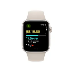 Apple Watch SE 2gen GPS koperta 44mm z aluminium Księżycowa poświata pasek sportowy Księżycowa poświata S/M