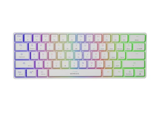 Klawiatura mechaniczna Genesis Thor 660 RGB Gateron Brown Biały