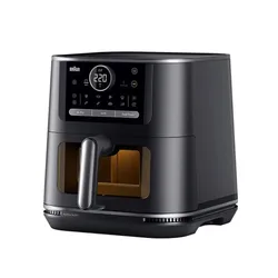 Air Fryer Frytkownica beztłuszczowa BRAUN MultiFry 7 HF7076BK 8l z okienkiem do obserwacji postępów gotowania