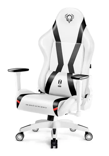 Fotel Diablo Chairs X-Horn 2.0 King Size Gamingowy do 180kg Skóra ECO Biało-czarny