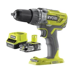 Wiertarko-wkrętarka RYOBI R18PD3-0 + Akumulator RYOBI RC18120-125 2.5Ah 18V + Ładowarka