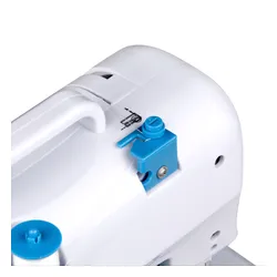 Maszyna do szycia ŁUCZNIK Mini Blue + osłonka na palce i akcesoria