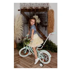 Rower dziecięcy SUN BABY Heart Bike Silver Moon 14 cali dla dziewczynki Miętowy