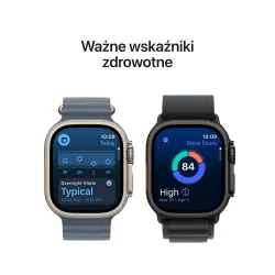 Apple Watch Ultra 3 GPS + Cellular koperta z tytanu Czarna 49mm Bransoleta mediolańska z tytanu Czarna Rozmiar S