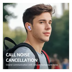 Słuchawki bezprzewodowe Tozo Agile Nova Dokanałowe Bluetooth 5.3 Fioletowy