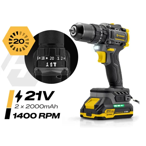 Wiertarko-wkrętarka Humberg HM-432 akumulatorowa 21V2 udar +2x bateria mega mocna