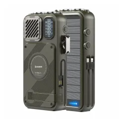 Radioodbiornik Hawk R40 Na korbkę, Solarne, Latarka, Radio FM Bluetooth Zielony