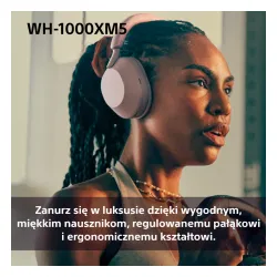 Słuchawki bezprzewodowe Sony WH-1000XM5 ANC Nauszne Bluetooth 5.2 Smoky Pink