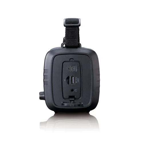 Radioodbiornik Lenco PDR-055BK Na korbkę, Solarne, Latarka, Powerbank, Radio FM DAB+ Czarny
