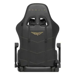 Fotel GAMVIS Phantom Large Czarny (złote elementy)