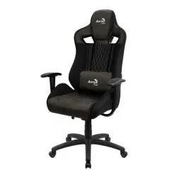 Fotel Aerocool EARL AeroSuede Gamingowy do 150kg Skóra Eco Tkanina Iron Black