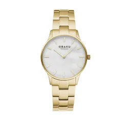 Obaku Lyng Lille V247lxgwsg Gold / White Saati