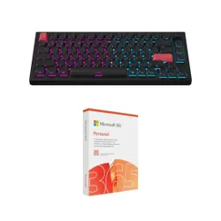 Klawiatura KEYCHRON Q1 Max Wireless Side-Printed Switch Gateron Jupiter Banana Czarno-czerwony + Program MICROSOFT 365 Personal