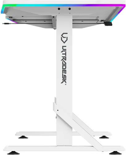 Biurko gamingowe ULTRADESK Iron RGB Biały