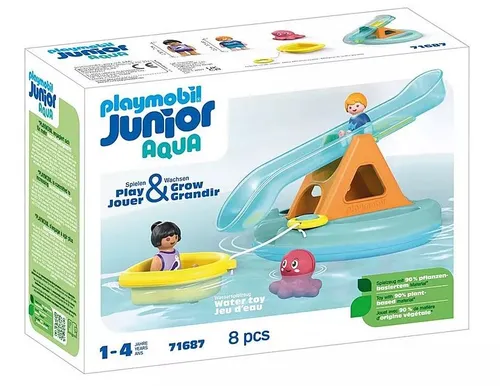 Playmobil Junior Aqua 71 687 Плавучий остров с горкой набор фигурок