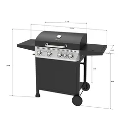 Grill Gazowy VELACO APOLLO-C Czarny