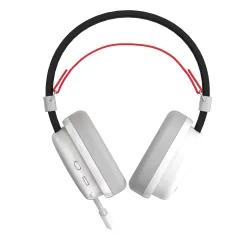 Słuchawki bezprzewodowe z mikrofonem Monka Echo HG9069W Nauszne Biało-czarny