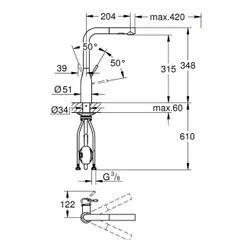 Bateria GROHE Essence 30270GN0 Złoty