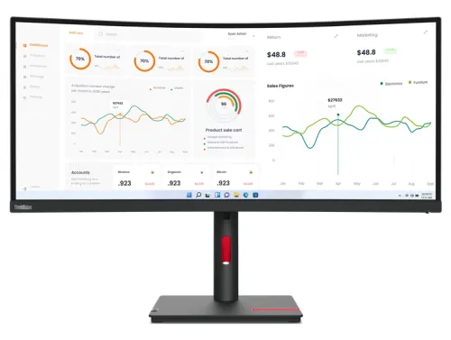 Monitor Lenovo ThinkVision T34w-30 34" VA 60Hz 4ms Zakrzywiony