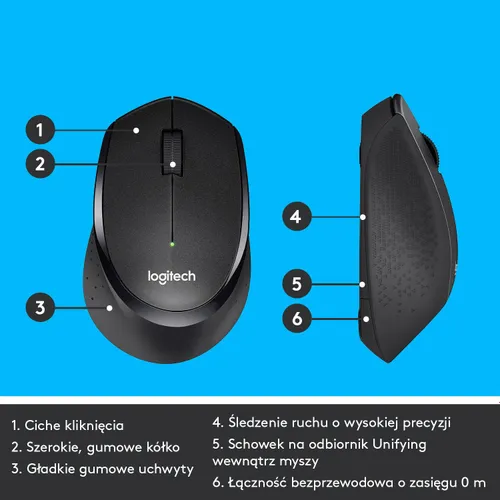 Myszka Logitech M330 Silent Plus - czarny