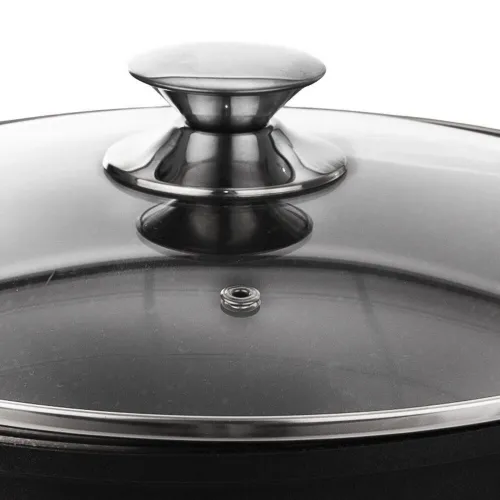 Garnek Granitowy z Pokrywką do Gotowania Duszenia Pieczenia 28 cm 7L Grande