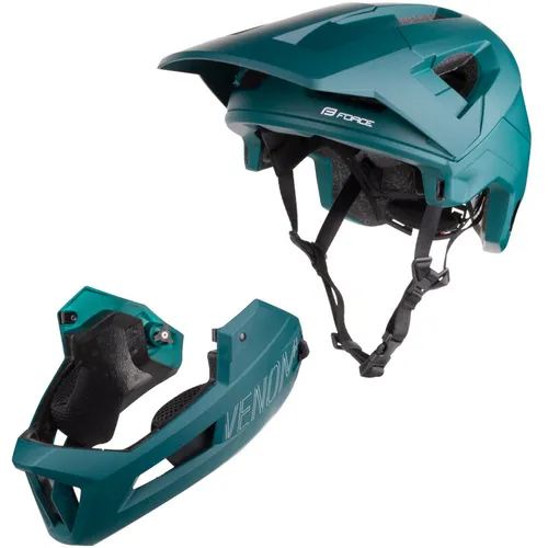 Kask rowerowy dla dorosłych full face Force Venom z odpinaną szczęką