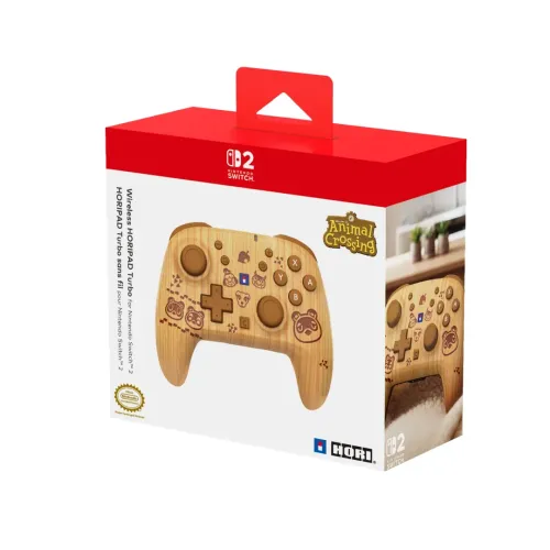 Pad Hori Wireless HORIPAD Turbo Animal Crossing Wood Brown do Nintendo Switch 2 Bezprzewodowy