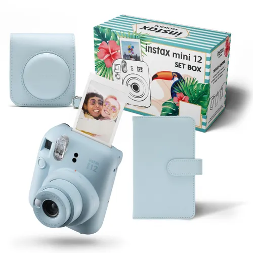 Камера Fujifilm Instax Mini 12 (синий) + чехол + альбом