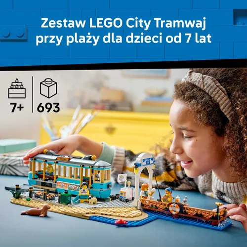 LEGO City 60506 Tramwaj przy plaży, zestaw klocków 7+