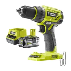 Wiertarko-wkrętarka RYOBI R18DD7-0 + Akumulator RYOBI RC18120-150 5Ah 18V + Ładowarka