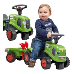 Falk Traktorek Baby Claas Zielony z Przyczepką + akc. od 1-3 lat