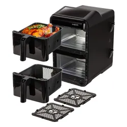 Air Fryer Frytkownica beztłuszczowa MPM MFR-13 12l z podwójnym koszem i okienkiem do obserwacji postępów gotowania