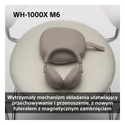 Słuchawki bezprzewodowe Sony WH-1000XM6 ANC Nauszne Bluetooth 5.3 Piaskowy