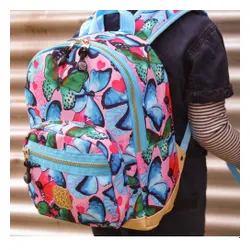 Rucsac pentru copii 3 + Pick & Pack Beautiful Butterfly S-navy