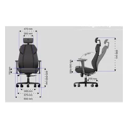 Fotel Endorfy Meta Gamingowy do 120kg Skóra ECO Tkanina Czarny