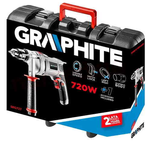 Graphite darbeli matkap 58G727 720W