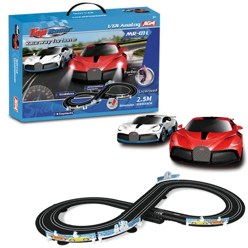 Tor wyścigowy samochodowy COIL zestaw autek tory wyścigowe licencja Bugatti 2.5m skala 1:64