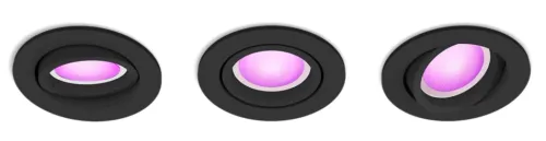 Oświetlenie punktowe Philips Hue White and Color Ambiance Centura 3szt. Czarny