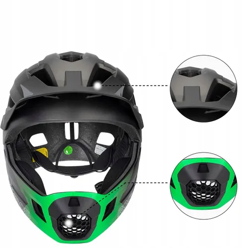 Kask rowerowy dziecięcy, Szczękowy, Ochronny na rower, hulajnogę, ROCKBROS