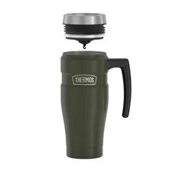 Podróżny kubek z uchwytem 470 ml Thermos Stainless King™ - army green