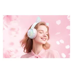 Słuchawki ONIKUMA GT838 Nauszne Biało-różowy