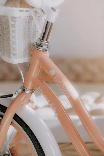 Rower dziecięcy SUN BABY Heart Bike 16 cali dla dziewczynki Morelowy