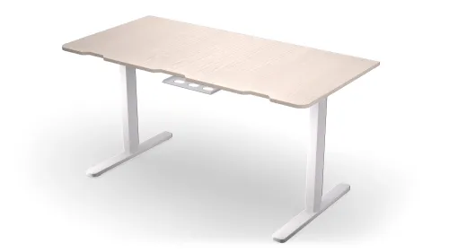 Biurko Endorfy Atlas L Electric Light Wood 150cm Regulacja wysokości Jasne drewno