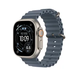 Apple Watch Ultra 3 GPS + Cellular koperta z natural tytanu Szary 49mm Pasek Ocean Granatowy