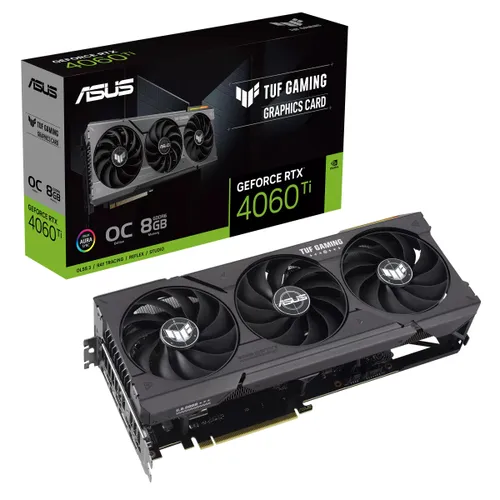 Karta graficzna ASUS TUF Gaming GeForce RTX 4060Ti OC Edition 8GB GDDR6 128bit DLSS