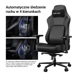 Fotel Anda Seat Phantom 4 L Pro Gray Fabric Gamingowy do 100kg Tkanina Szary