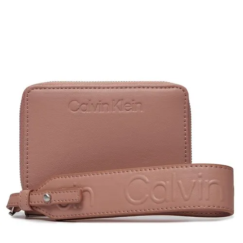 Большой женский кошелек Calvin Klein Gracie Wallet с ремешком Md K60k611387 Ash Rose VB8