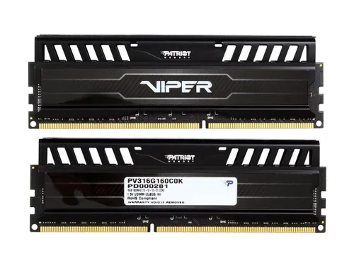 Pamięć RAM Patriot Viper 3 Black 16GB (2 x 8GB) DDR3 1600 CL10