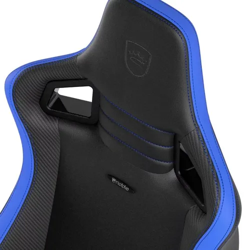 Fotel Noblechairs EPIC COMPACT Black Carbon Blue Gamingowy do 120kg Skóra ECO Czarno-niebieski